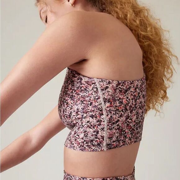 NWOT Athleta Conscious Crop Paint Texture Sunset (XS) - Picture 3 of 7